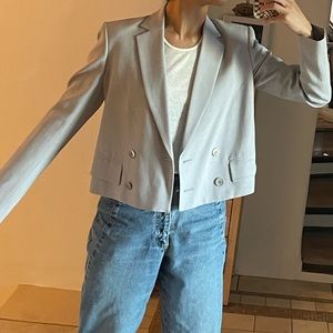 Double breasted periwinkle Theory blazer
